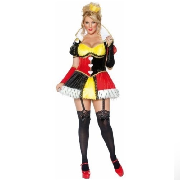 Queen of Hearts Costume - HOT QUEEN OF HEARTS XLPLUS SIZE NEW - Picture 1 of 7
